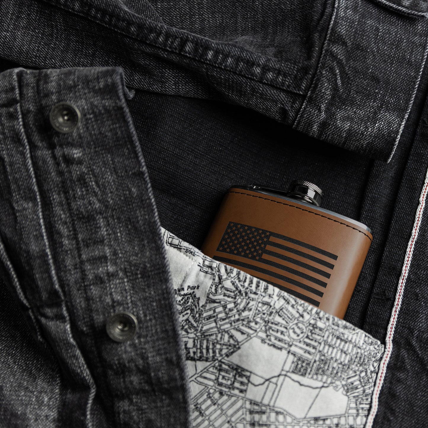 American Flag Flask