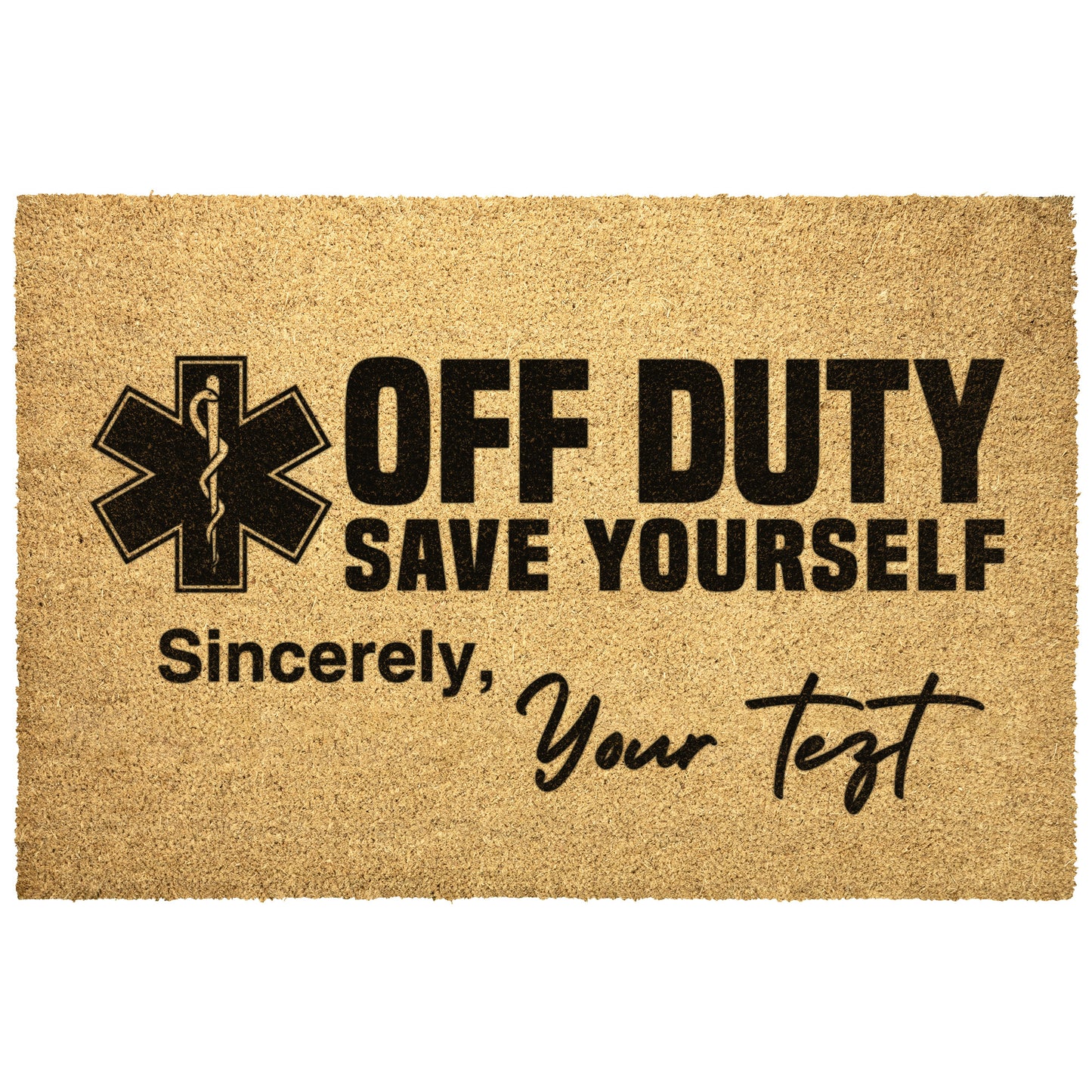 Custom EMS Signed Coir Doormat