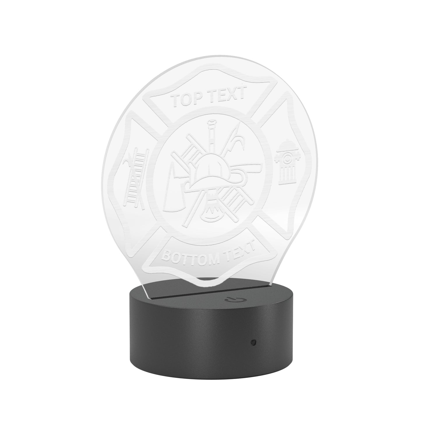 Custom Firefighter LED Table Lamp