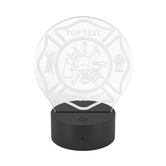Custom Firefighter LED Table Lamp