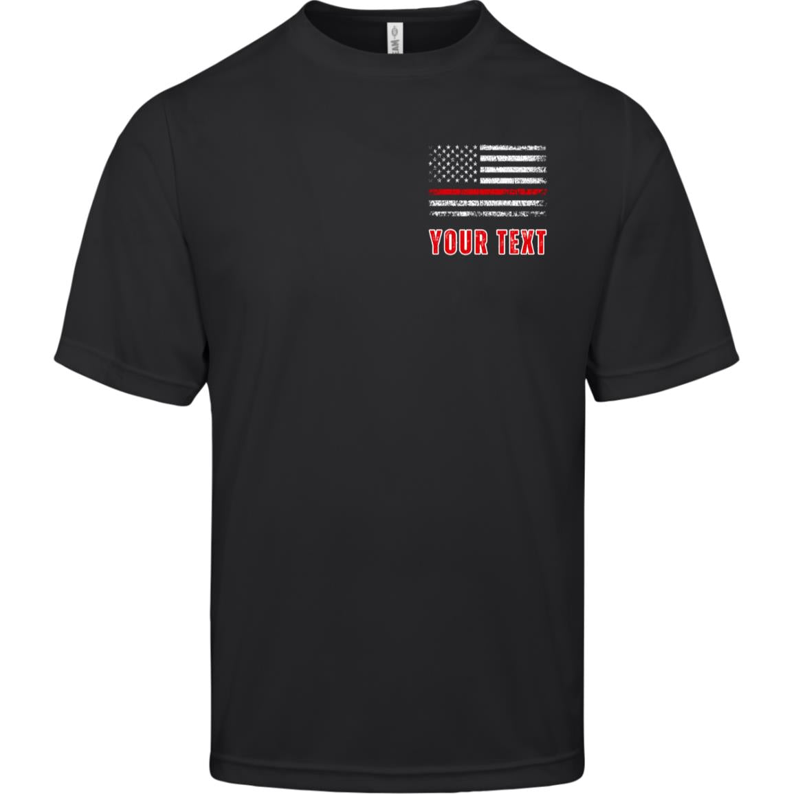 Custom Red Line Moisture Wicking T-Shirt