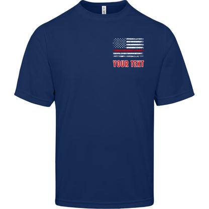 Custom Red Line Moisture Wicking T-Shirt