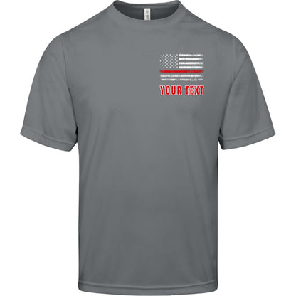 Custom Red Line Moisture Wicking T-Shirt