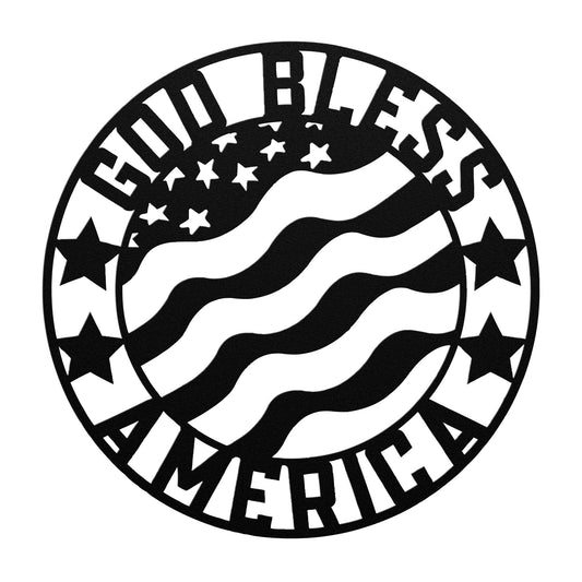 God Bless America Metal Sign
