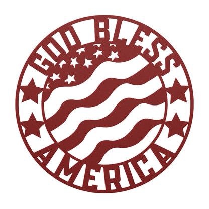 God Bless America Metal Sign