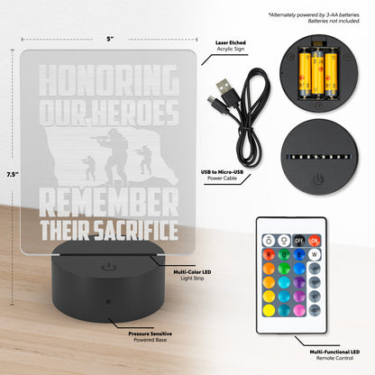 Honoring Their Sacrifice LED Sign