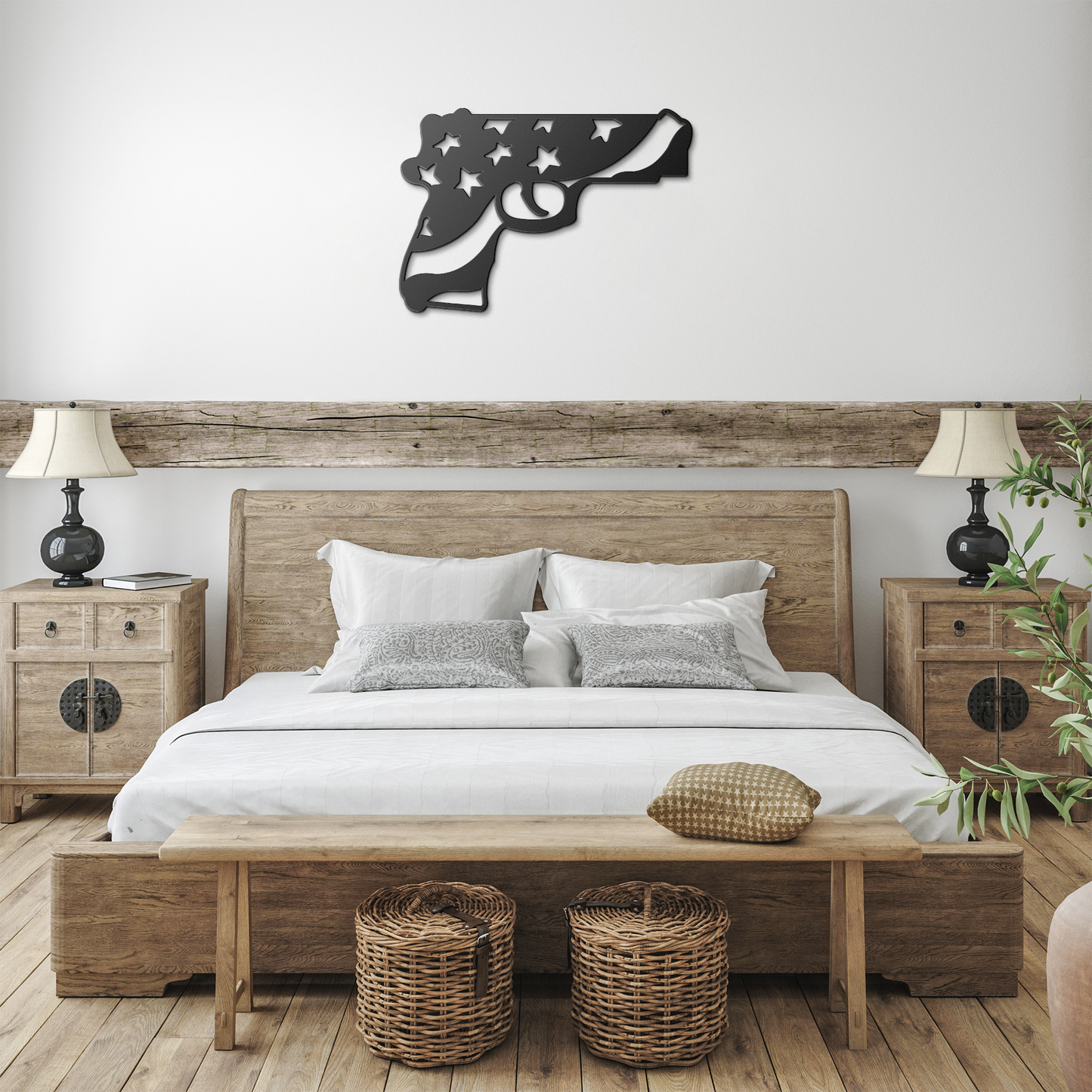 Patriotic_Handgun_Metal_Wall_Art_With_Fa_Black_Farmhouse_Bedroom_Mockup.png