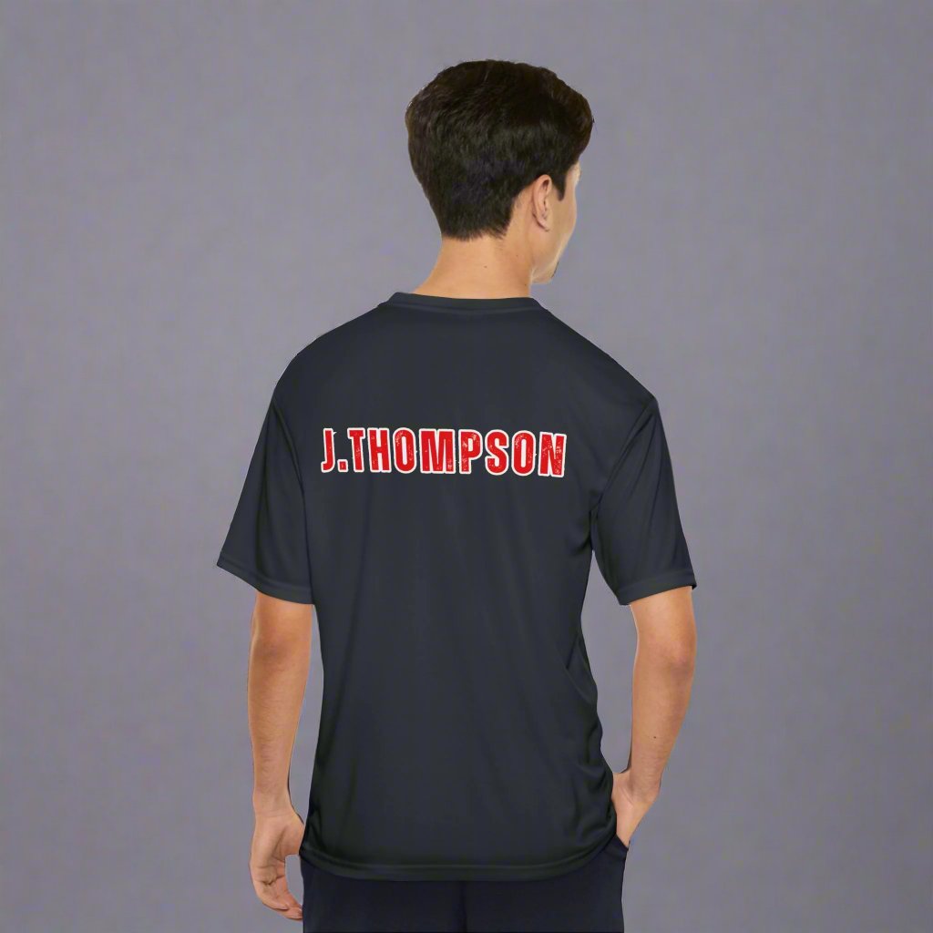 Custom Red Line Moisture Wicking T-Shirt