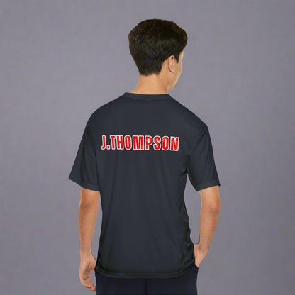 Custom Red Line Moisture Wicking T-Shirt