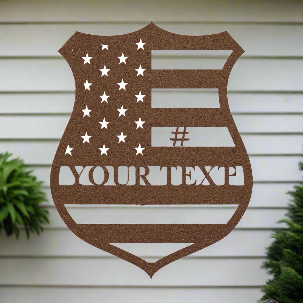Personalized Police Metal Wall Sign