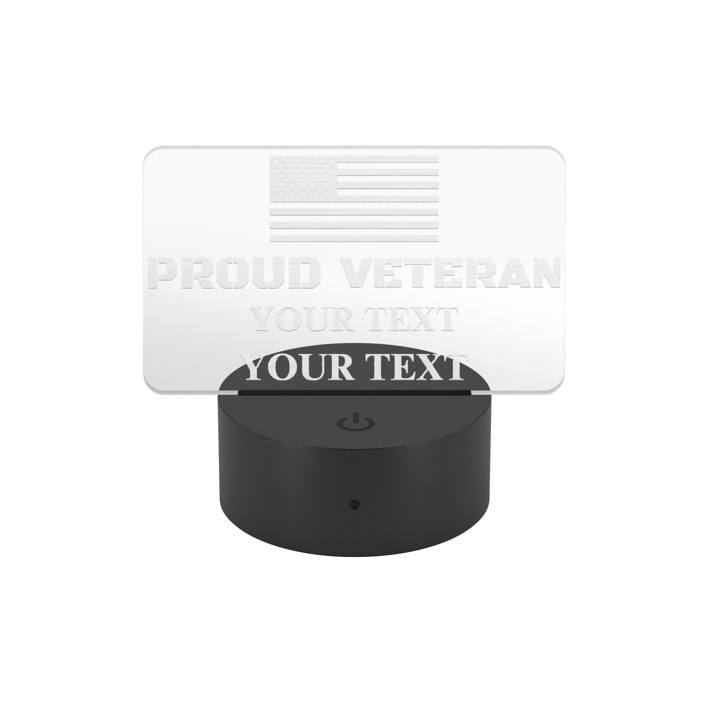 Custom Veteran LED Acrylic Nameplate