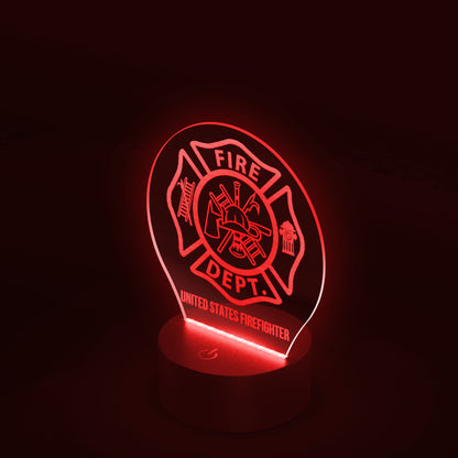 Support The Firefighters LED Lamp