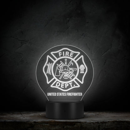 Support The Firefighters LED Lamp