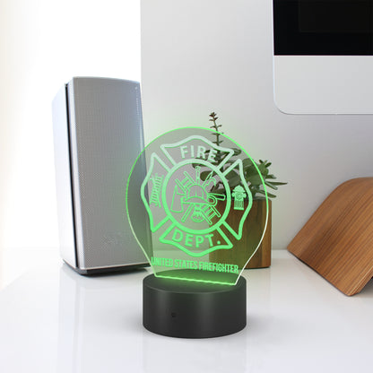 Support The Firefighters LED Lamp