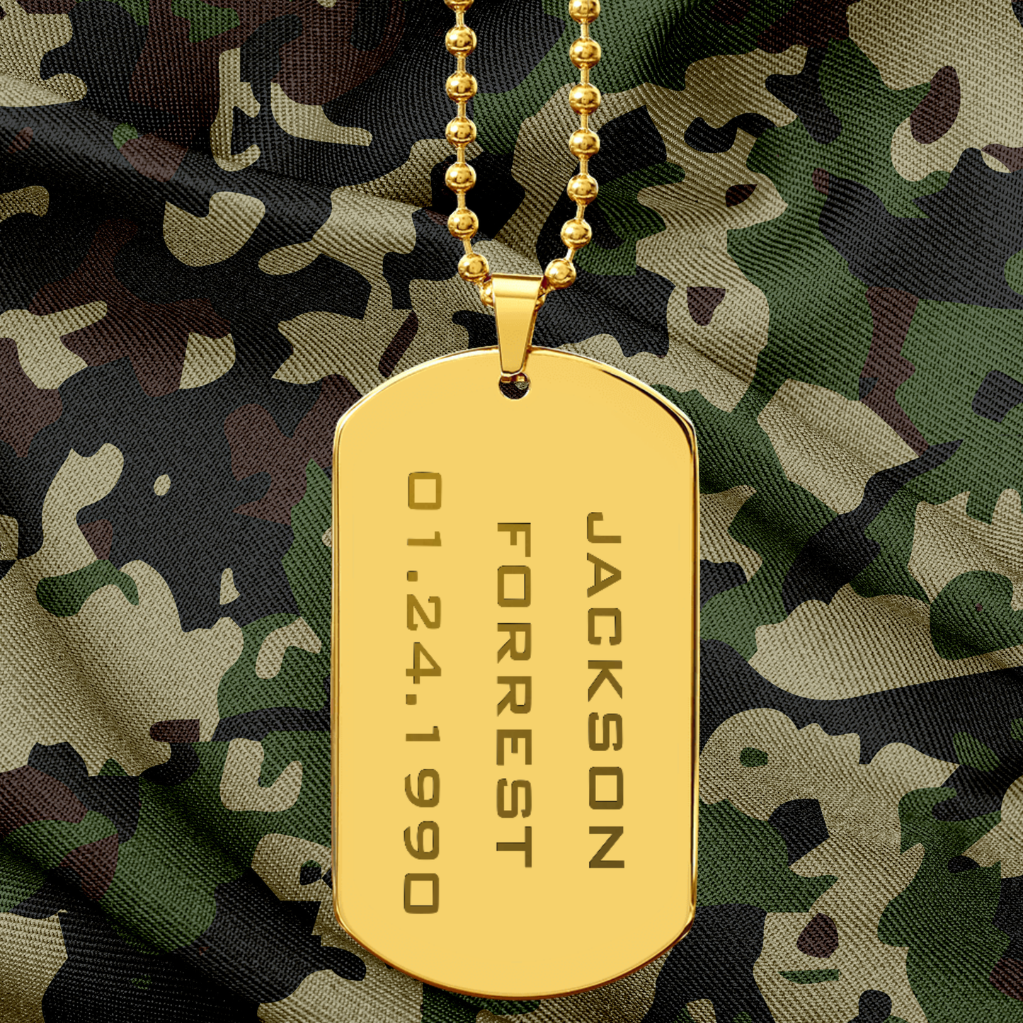 Custom Engraved Military Dog Tag