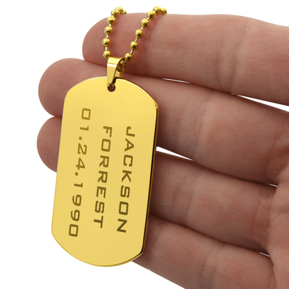 Custom Engraved Military Dog Tag