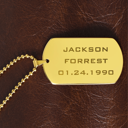 Custom Engraved Military Dog Tag