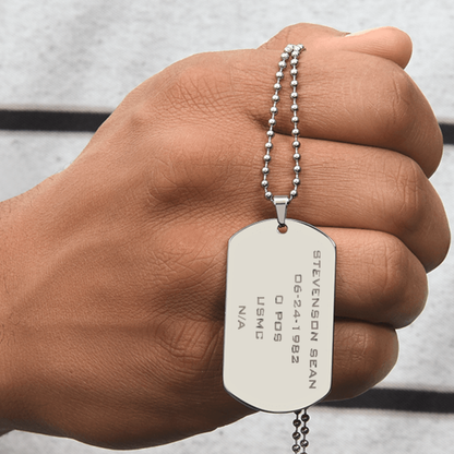 Custom Engraved Military Dog Tag