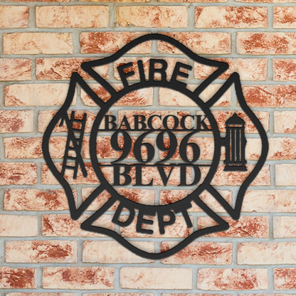 Custom Firefighter Metal Sign