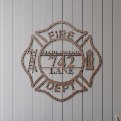 Custom Firefighter Metal Sign