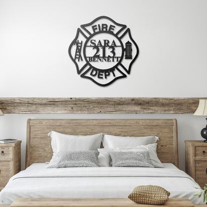 Custom Firefighter Metal Sign