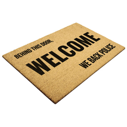 We Back Police Coir Doormat