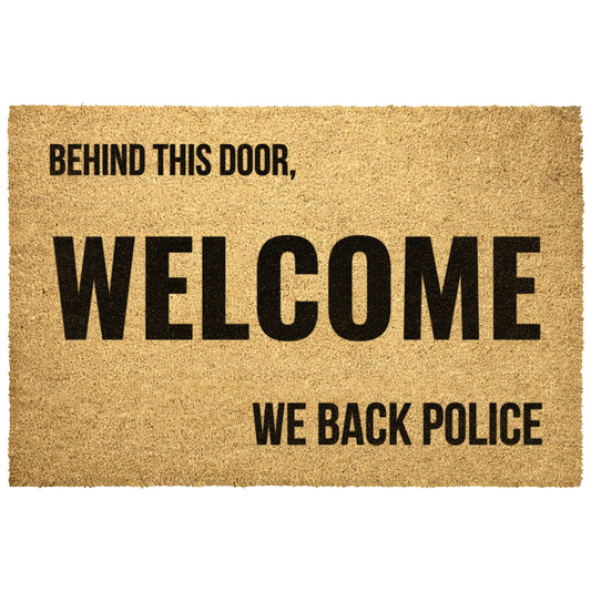 We Back Police Coir Doormat