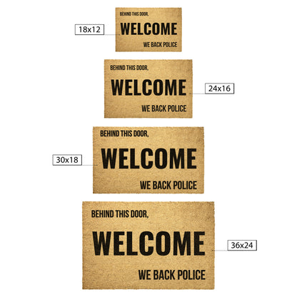 We Back Police Coir Doormat