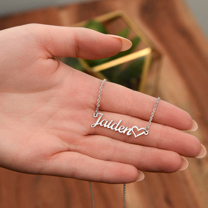 Personalized Heart Necklace: For Her