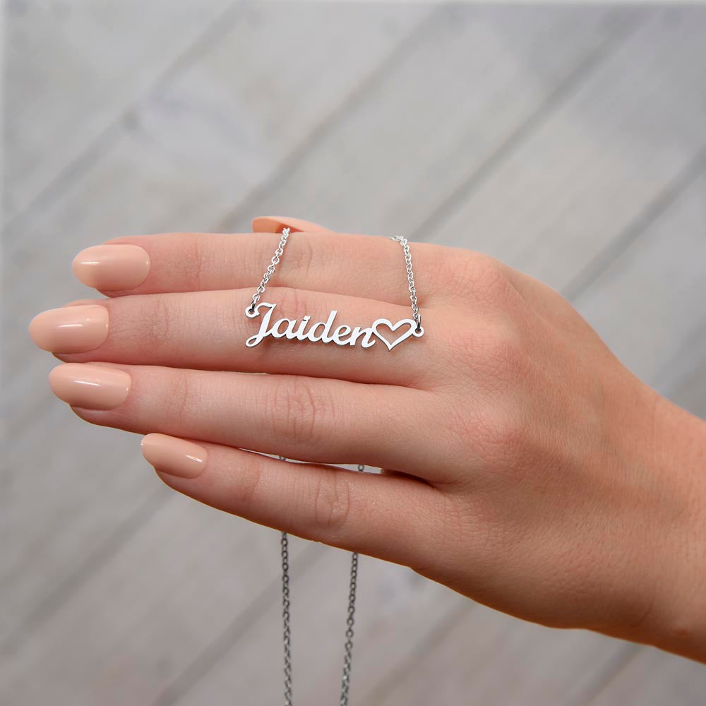 Personalized Heart Necklace: For Her