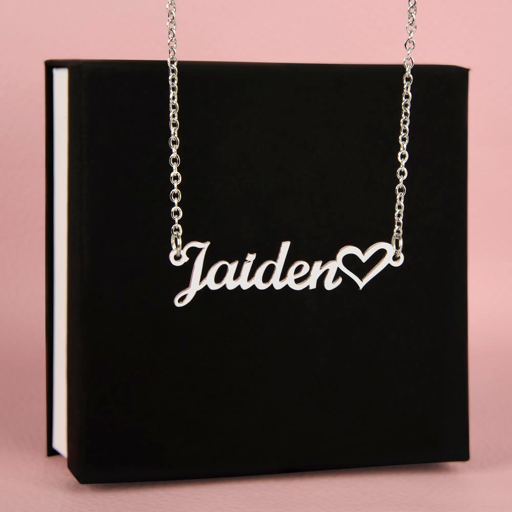 Personalized Heart Necklace: For Her