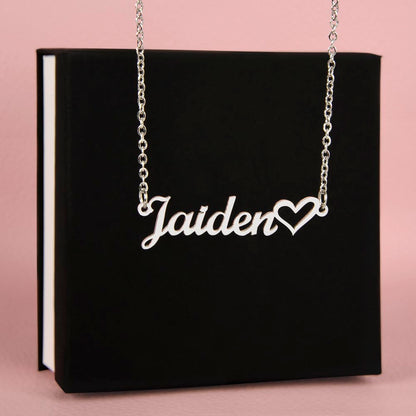 Personalized Heart Necklace: For Her