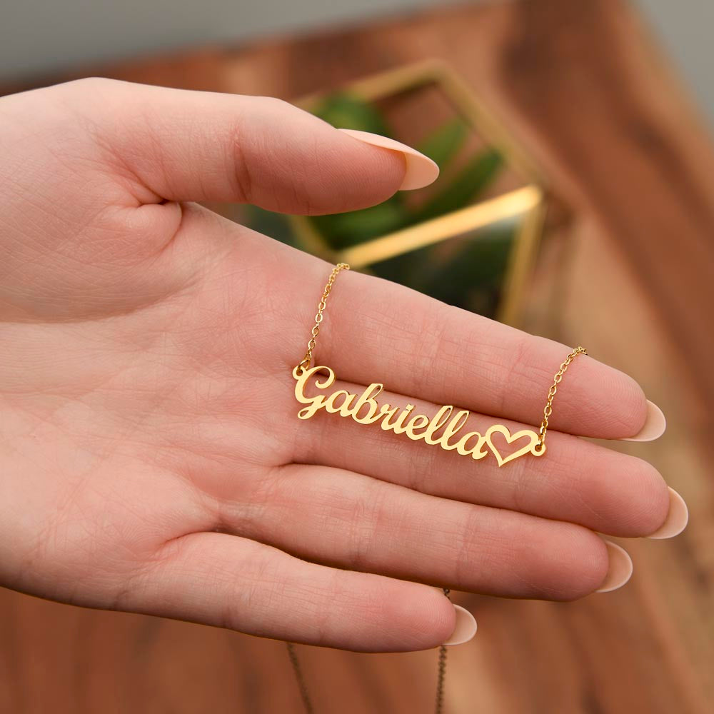 Personalized Heart Necklace: For Her