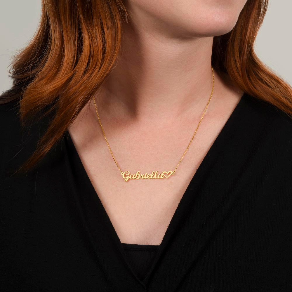 Personalized Heart Necklace: For Her