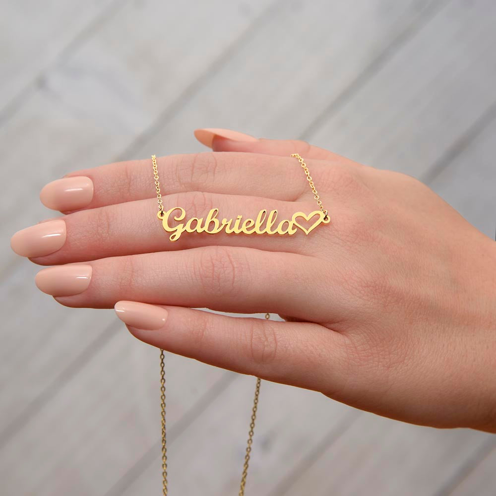 Personalized Heart Necklace: For Her