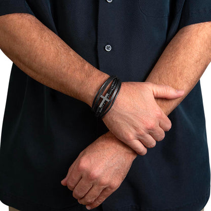 Police Officer's Prayer Cross Bracelet