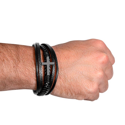 Police Officer's Prayer Cross Bracelet
