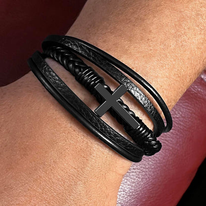 Police Officer's Prayer Cross Bracelet