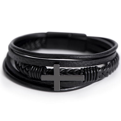 Police Officer's Prayer Cross Bracelet
