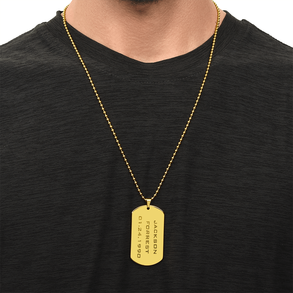 Custom Engraved Military Dog Tag