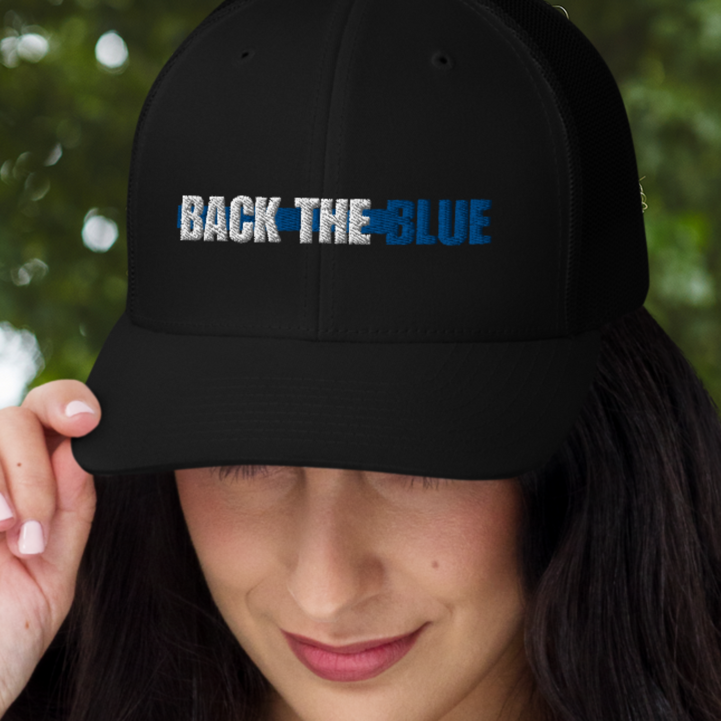 We Back The Blue Trucker Cap