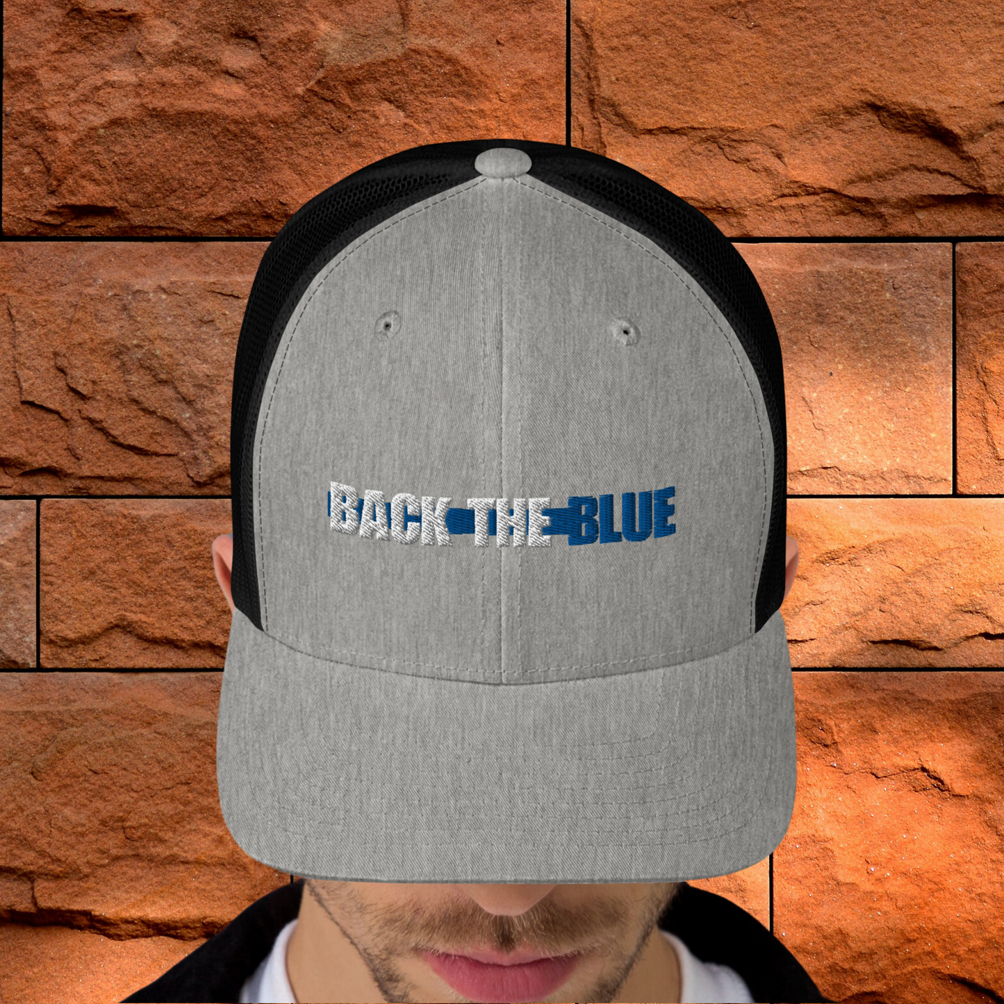 We Back The Blue Trucker Cap