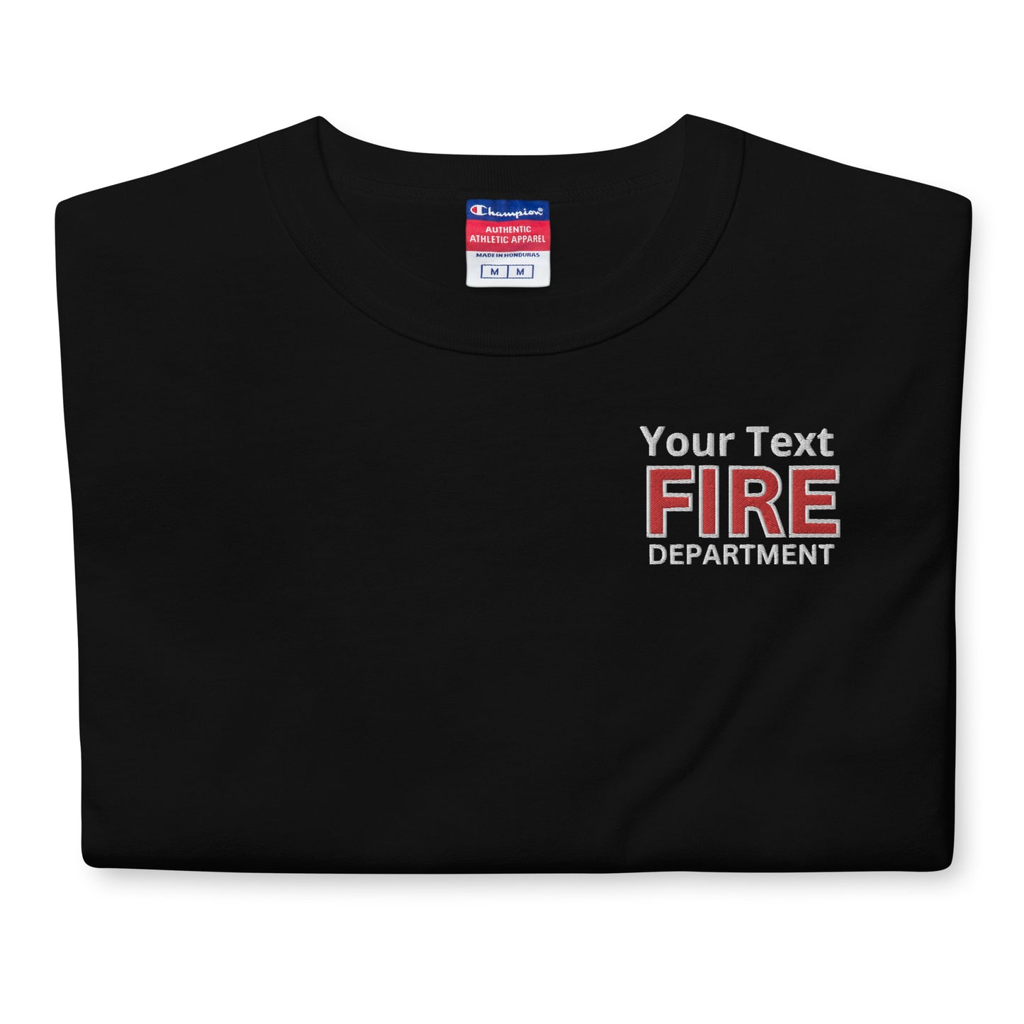 Custom Embroidered Fire Dept T-Shirt