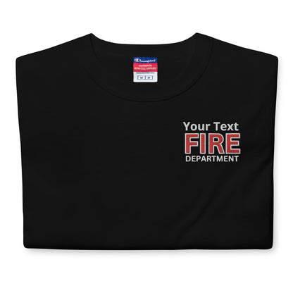 Custom Embroidered Fire Dept T-Shirt