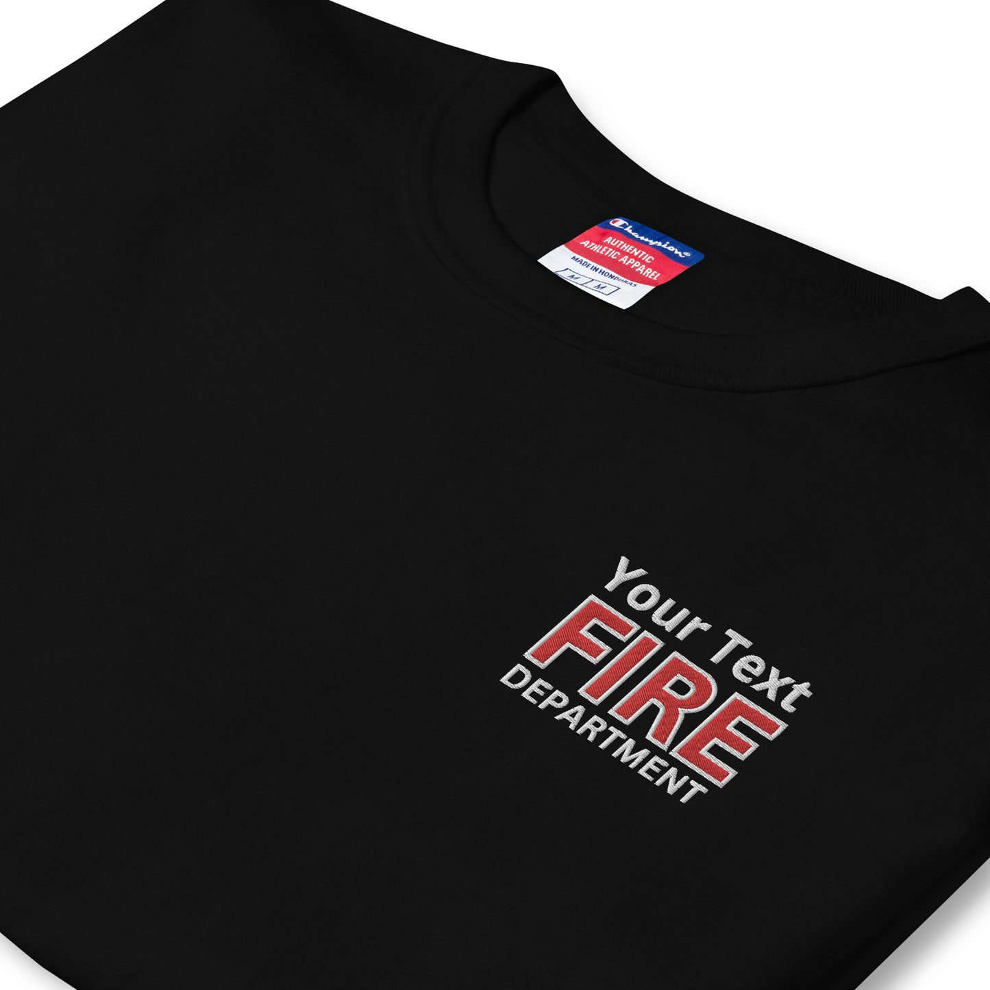 Custom Embroidered Fire Dept T-Shirt