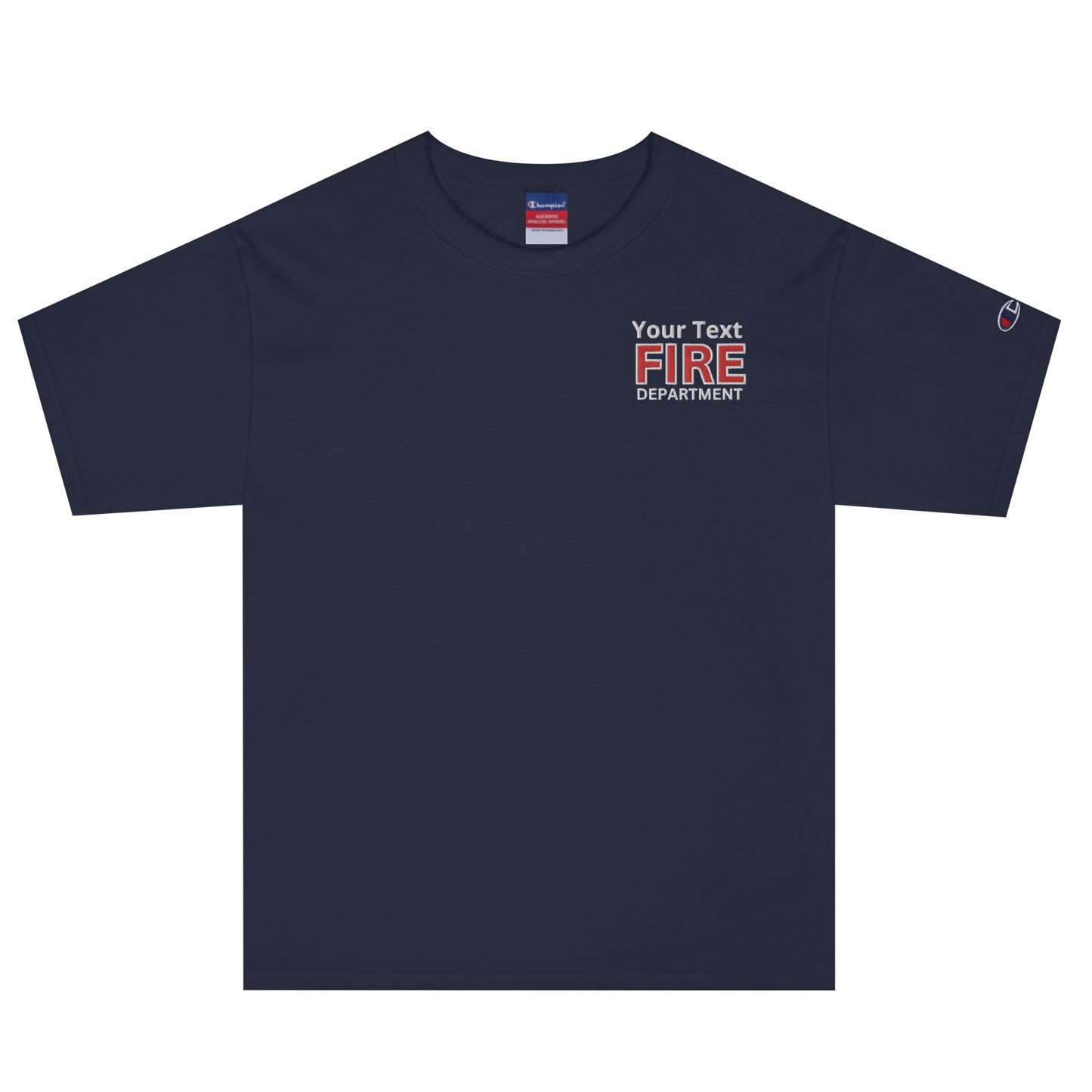 Custom Embroidered Fire Dept T-Shirt