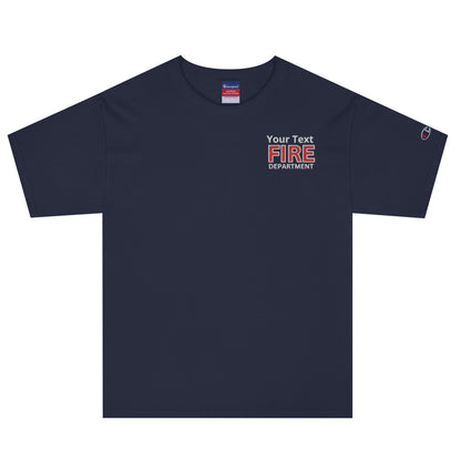 Custom Embroidered Fire Dept T-Shirt