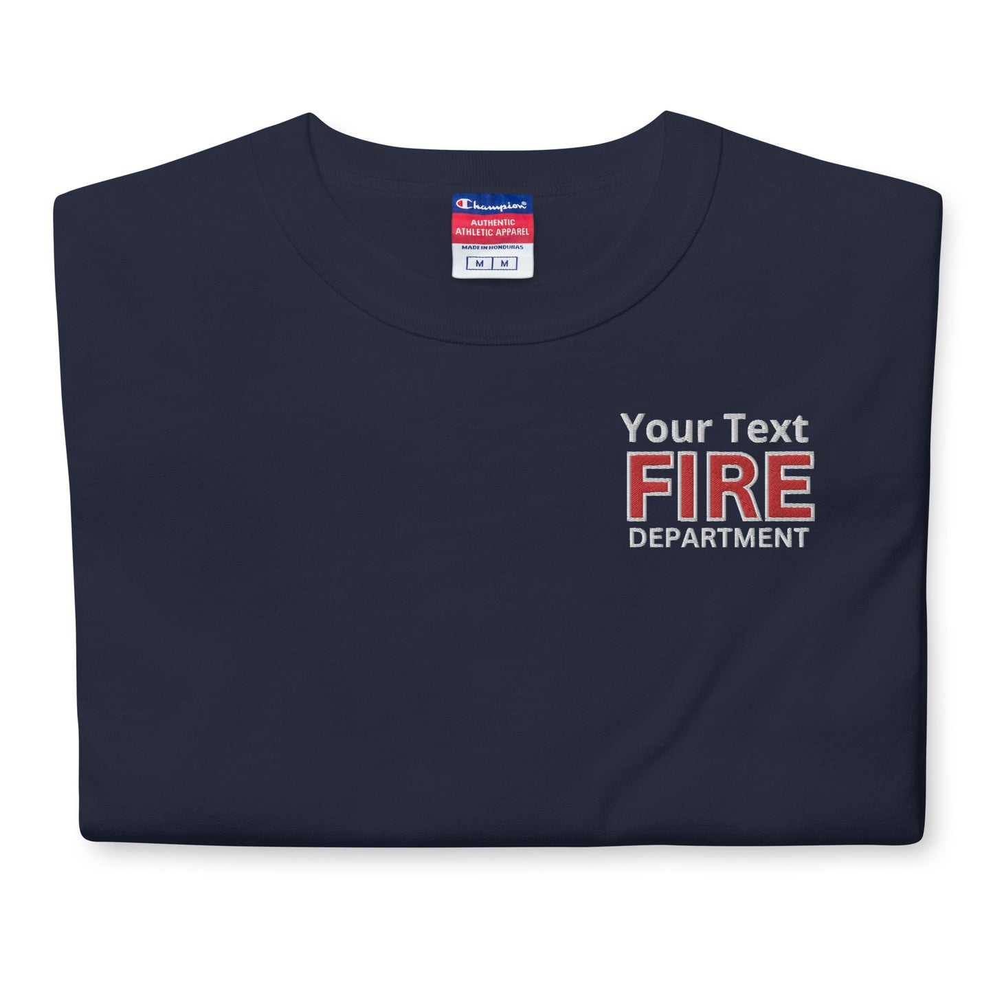 Custom Embroidered Fire Dept T-Shirt