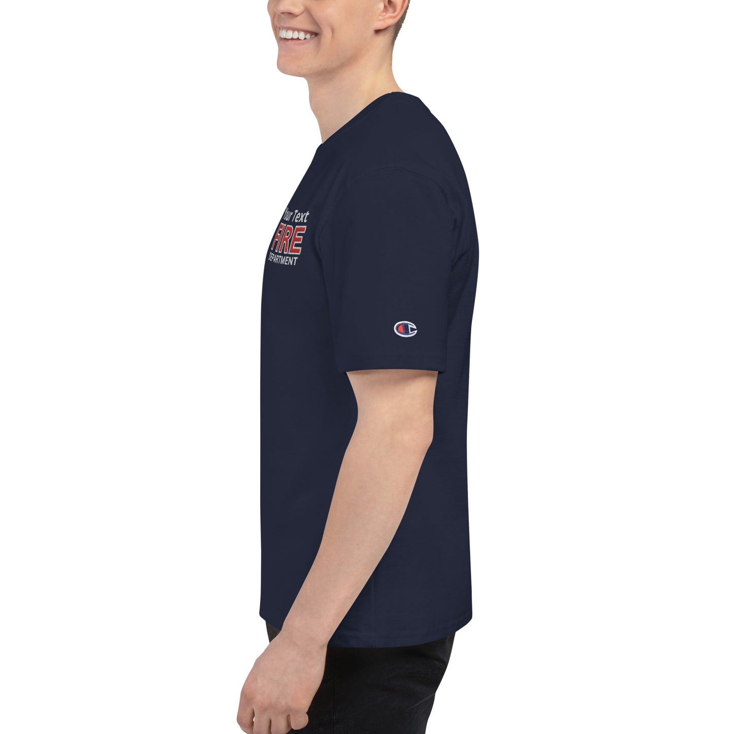 Custom Embroidered Fire Dept T-Shirt