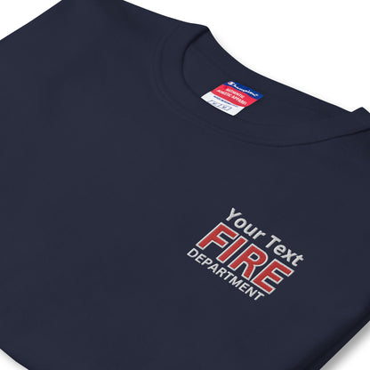 Custom Embroidered Fire Dept T-Shirt